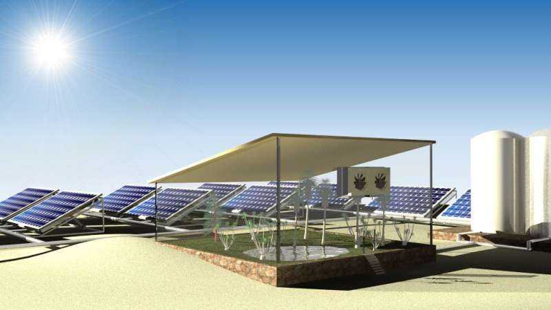 Estos paneles solares atraen vapor de agua para cultivar en el desierto